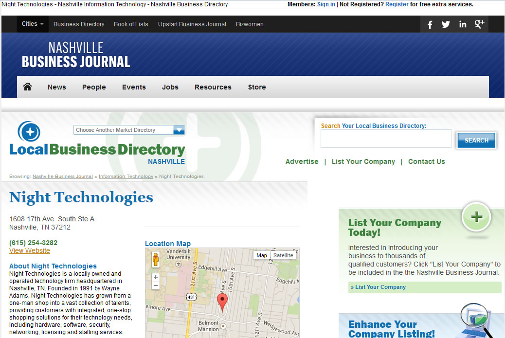Our Official Nashville Business Journal Listing Night Tech